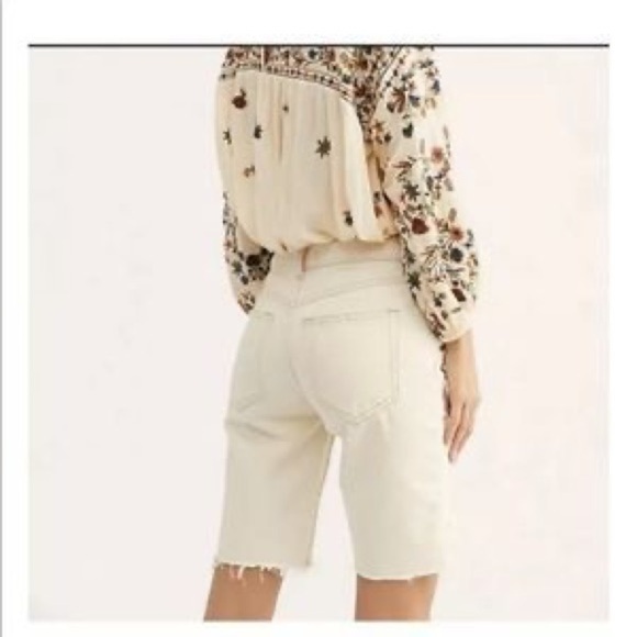NWT FreePeople Caroline Ecru Seeded Cut Shorts - Picture 11 of 11